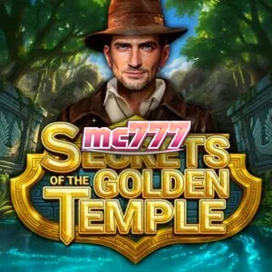 Pemandangan visual permainan slot Secrets of the Golden Temple dengan tema kuil emas dan hutan